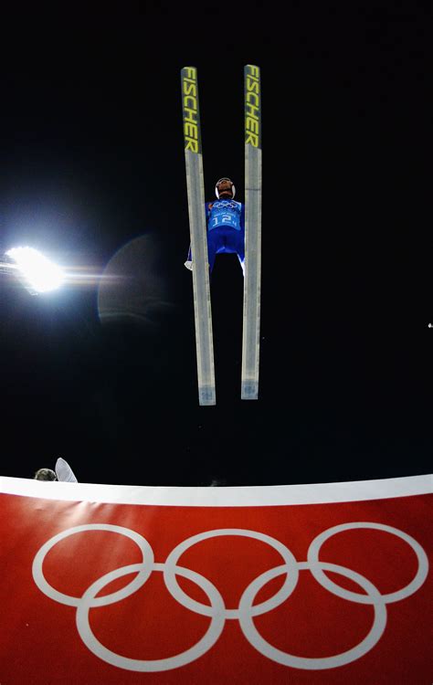 Gregor Schlierenzauer Of Austria Jumps During The Mens Team Ski