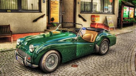 Old Green Car Hd Wallpaper Wallpaperfx