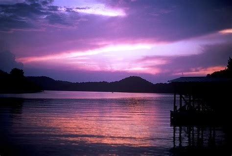 Purple Sunset Lake Photograph By Richie Tatum Fine Art America