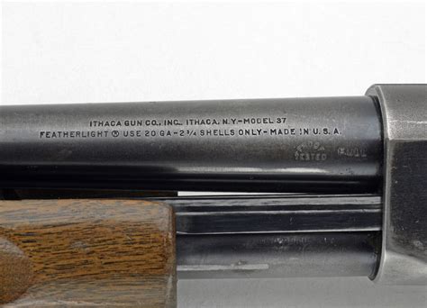 Ithaca Model 37 Featherlight Pump Action Shotgun 20 Gauge 2 34 Inch