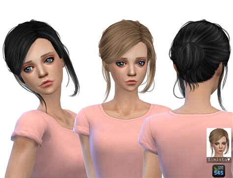 Sims 4 Hairs Simista Stealthic`s Envy Hair Retextured