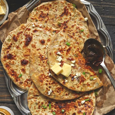 Paneer Paratha Recipe Spring Onion Paratha Fun Food Frolic