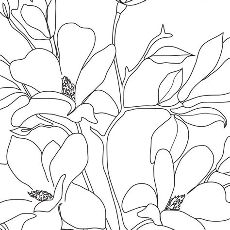 Linear flat line art style business people concept. Minimal Line Art Magnolia Flowers Coffee Mug by Nadja - 11 ...