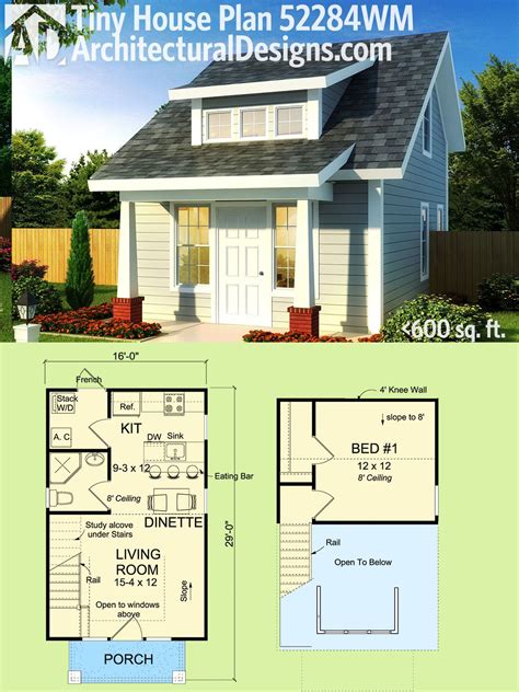 Plan 52284wm Tiny Cottage Or Guest Quarters Tiny House Plan Tiny