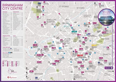 Birmingham City Centre Map Guide Maps Online Birmingham City