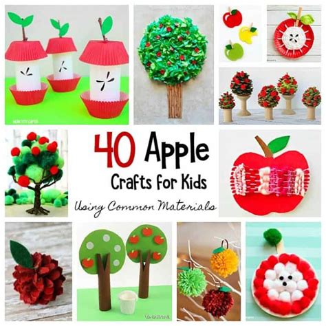 Apple Crafts For Kids Using Common Materials From Around