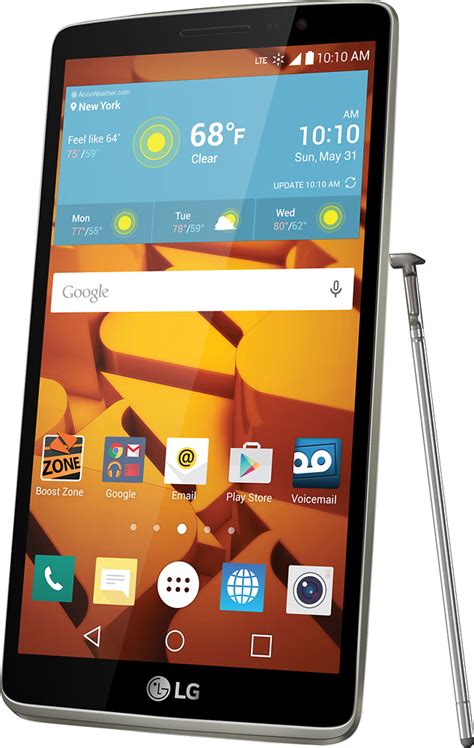 Boost Mobile Lg G Stylo 4g With 8gb Memory Prepaid Cell Phone Gray