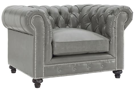 Durango Rustic Grey Leather Club Chair C53 Tov Furniture
