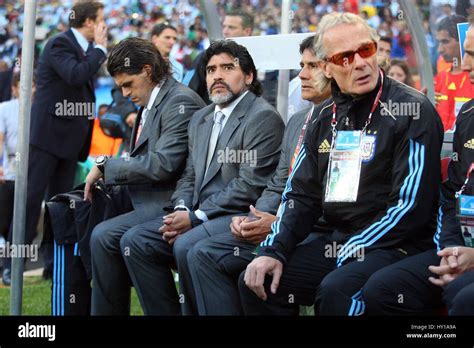 Diego Maradona Argentina Coach Argentina Coach Ellis Park Johannesburg