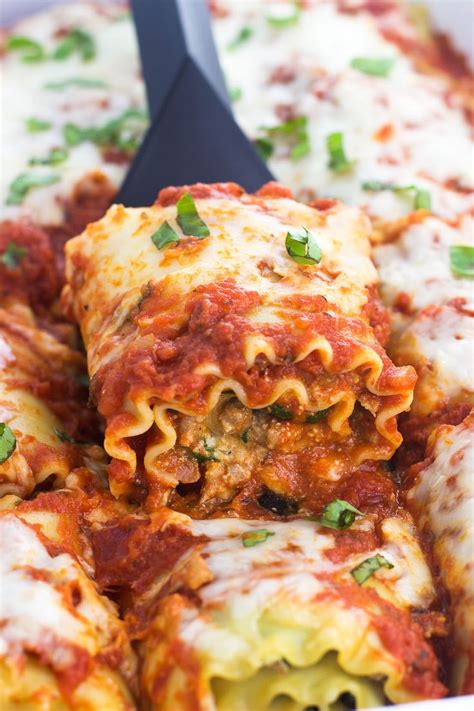 Sausage And Spinach Lasagna Rolls Recipe Sausage Lasagna Spinach