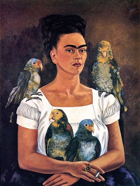 Frida Kahlo Biggest Exhibition In Chicago Lovers Art Bird Art Print Self Portrait Art