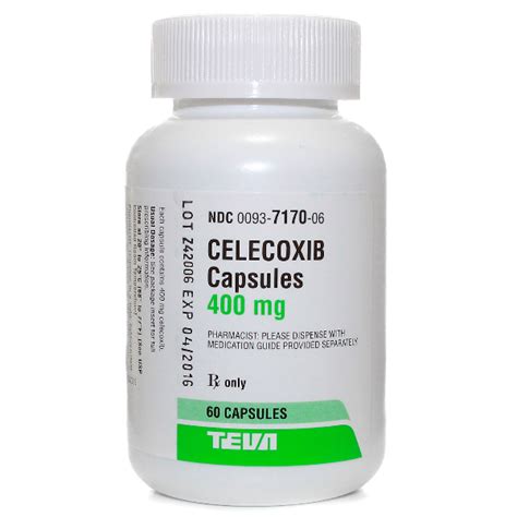 Celecoxib Generic Celebrex 400 Mg Caps 60 By Teva Pharma