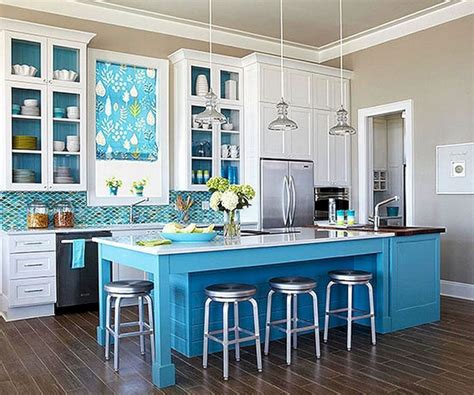 Diy kitchen island ideas using cabinets for bar. Using contrasting colors on your kitchen island, bar or ...