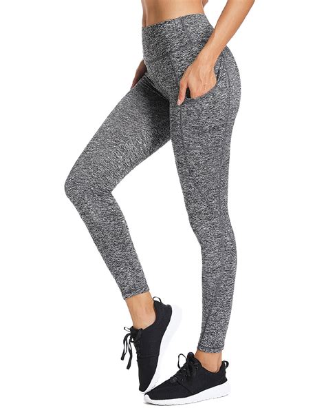 seasum high waist yoga pants tummy control pockets leggings for women s xl female