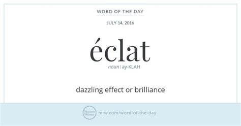Word Of The Day éclat French Words With Meaning Weird Words