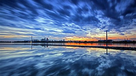 Download Wallpaper 1920x1080 City Sunset Sky Toronto Landscape