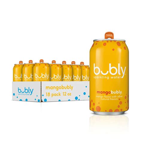 18 Cans Bubly Sparkling Water Mango 12 Fl Oz