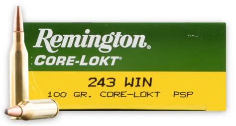Remington Core Lokt 243 Winchester Ammunition Ballistics Gunners Den