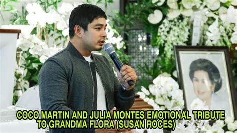 Coco Martin Julia Montes Emotional Tribute To Late Susan Roces Grandma Flora All The