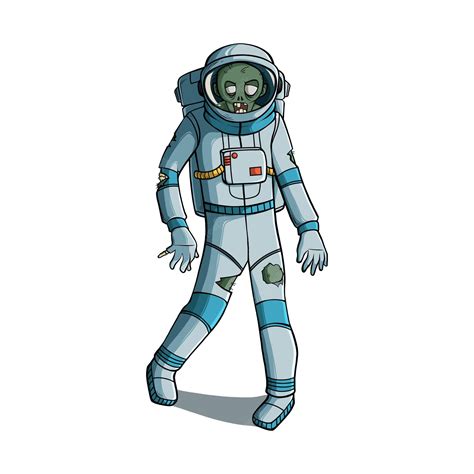 Premium Vector Zombie In Astronaut Costume