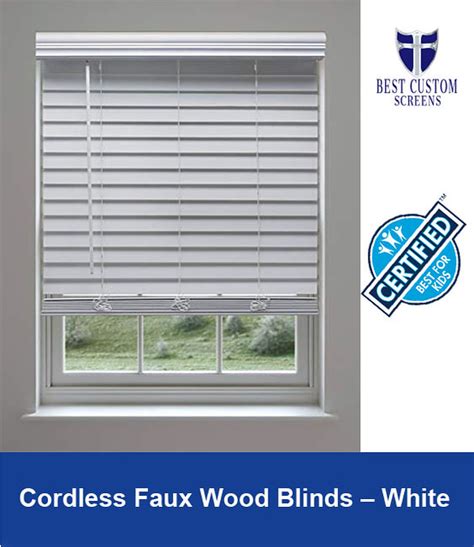 Cordless Faux Wood Blinds White Cordless Fauxwood Blinds Flickr