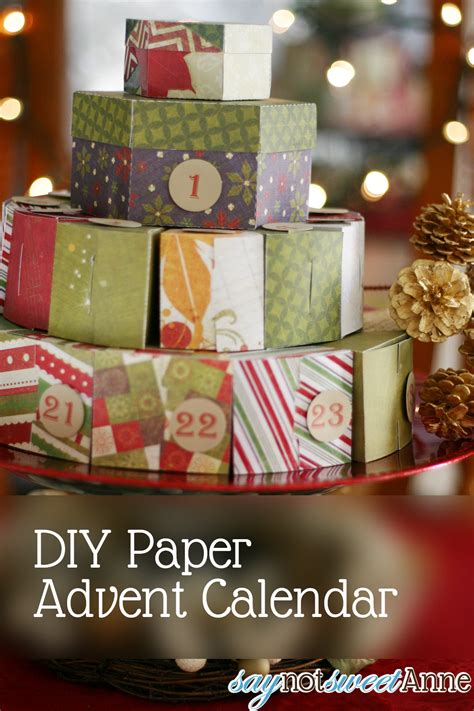 Diy Paper Advent Calendar Sweet Anne Designs