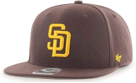 47 Brand San Diego Padres Sure Shot Captain Snapback Mlb Cap Brown
