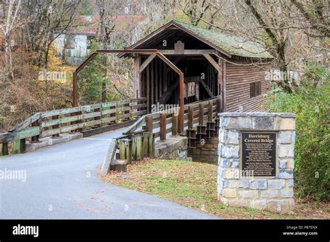 Famous Harrisburg Covered Bridge In Tennessee Stock Photo Alamy