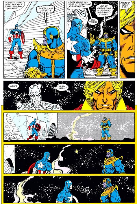 Captain america fights thanos using thor's mjolnir. Avengers: Infinity War: Captain America vs Thanos ...