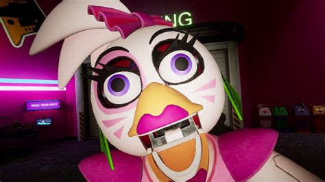 Glamrock Chica Jumpscare At Speed Of Light FNAF Security Breach YouTube