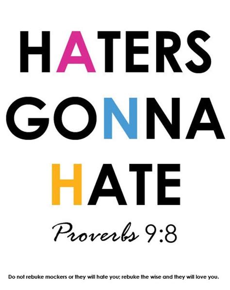 Haters Gonna Hate Proverbs 9 8 Digital By Mysouthernaccent On Etsy
