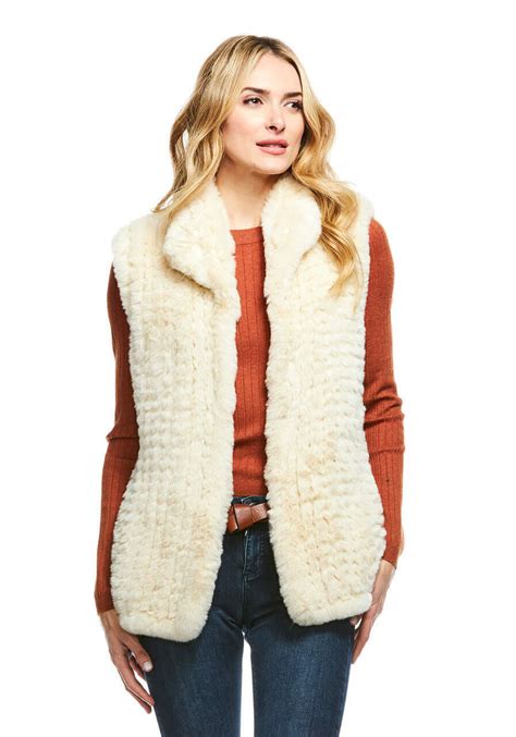 Ultra Knitted Faux Fur Vest Donna Salyers Fabulous Furs