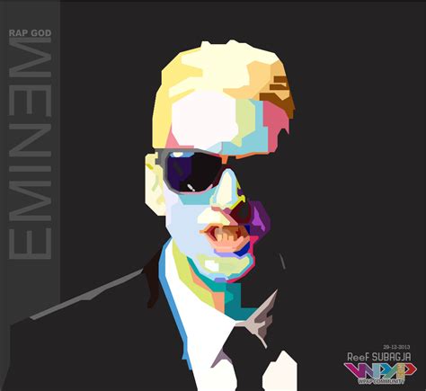 Eminem In Wedhas Pop Art Potrait Wpap By Reefsubagja On Deviantart