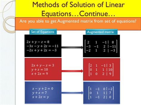 The first step of gaussian elimination is row echelon form matrix obtaining. Gauss elimination & Gauss Jordan method