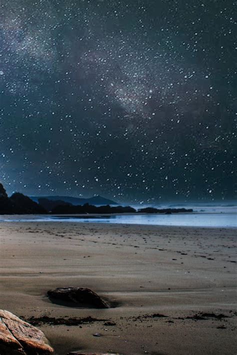 Seashore During Nighttime Beach Wallpaper Landscape Beach Pictures