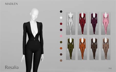 Madlen Rosalia Jumpsuit Madlen On Patreon In 2021 Sims 4 Dresses