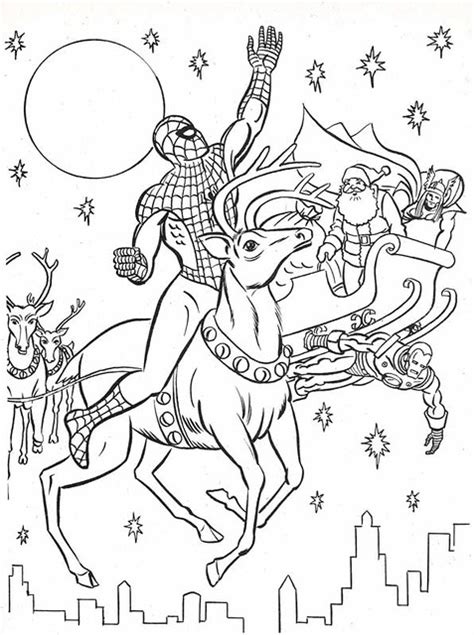 Top 21 kids superhero coloring pages. The Marvel Super Heroes' Christmas Coloring Book Page | Flickr