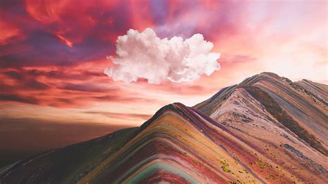 Rainbow On Mountain Hd Image Hd Wallpapers Riset