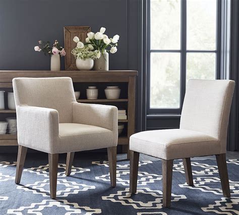 These many pictures of pottery barn aaron armchair list may become your inspiration and informational purpose. PB Classic Square Arm Upholstered Dining Armchair, Gray ...