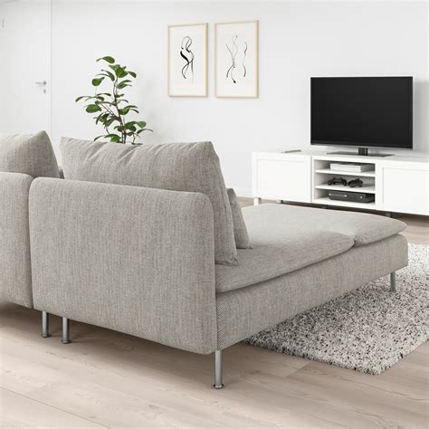 SÖderhamn 2 Seat Sofa With Chaise Longueviarp Beigebrown Ikea