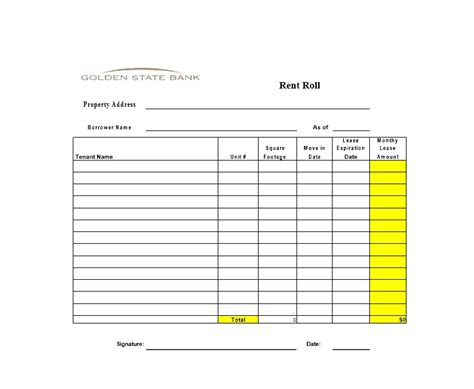 15 Free Rent Roll Templates Word Excel Fomats