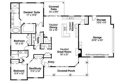 Ranch House Plans Brightheart 10 610 Associated Designs