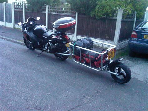 Can a bicycle pull a, let's 5' x 8' utility trailer? Hayabusa with single wheel motorcycle trailer | Sports ...