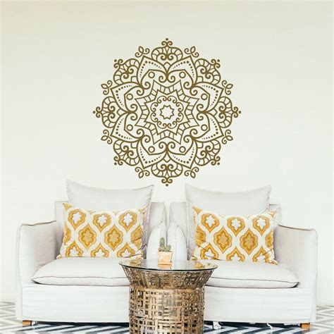 Mandala Wall Decal Mandala Vinyl Decal Sticker Mandala Etsy