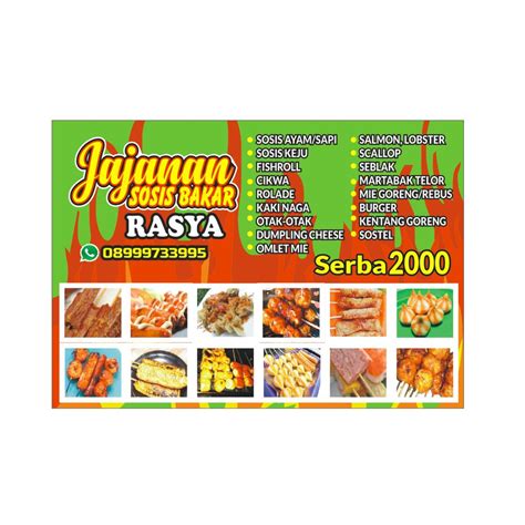 Spanduk Jajanan Sosis Bakar ukuran 120 x 60 cm | Shopee Indonesia