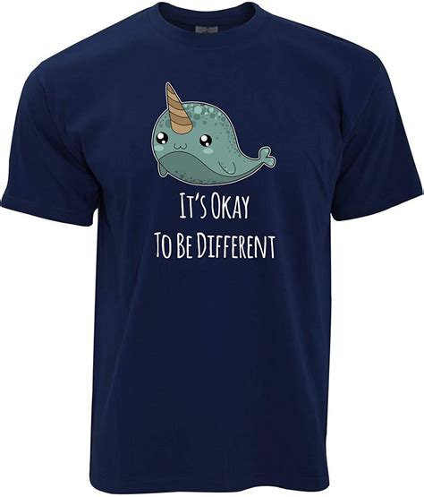 Tim And Ted Bonita Camiseta Narwhal Its Okay To Be Different Amazon