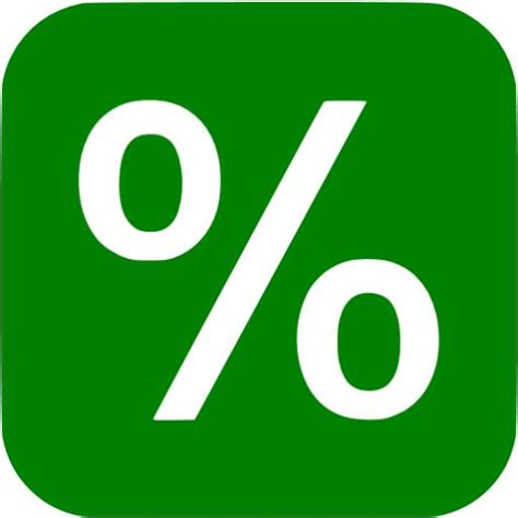 Green Percentage Icon Free Green Math Icons