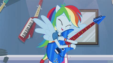 Rainbow Dash Hugging Guitar Eg2 Rainbow Dash Equestria Girl