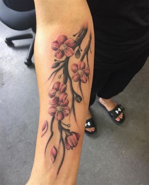 75 Trendy Cherry Blossom Tattoos Ideas And Meanings Tattoo Me Now