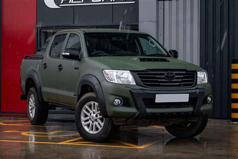 Full Vehicle Wrap Toyota Hilux Invincible Matte Military Green Reforma Uk